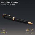 Шариковая ручка  Parker Sonnet Matte Black GT BP с логотипом Фото 4